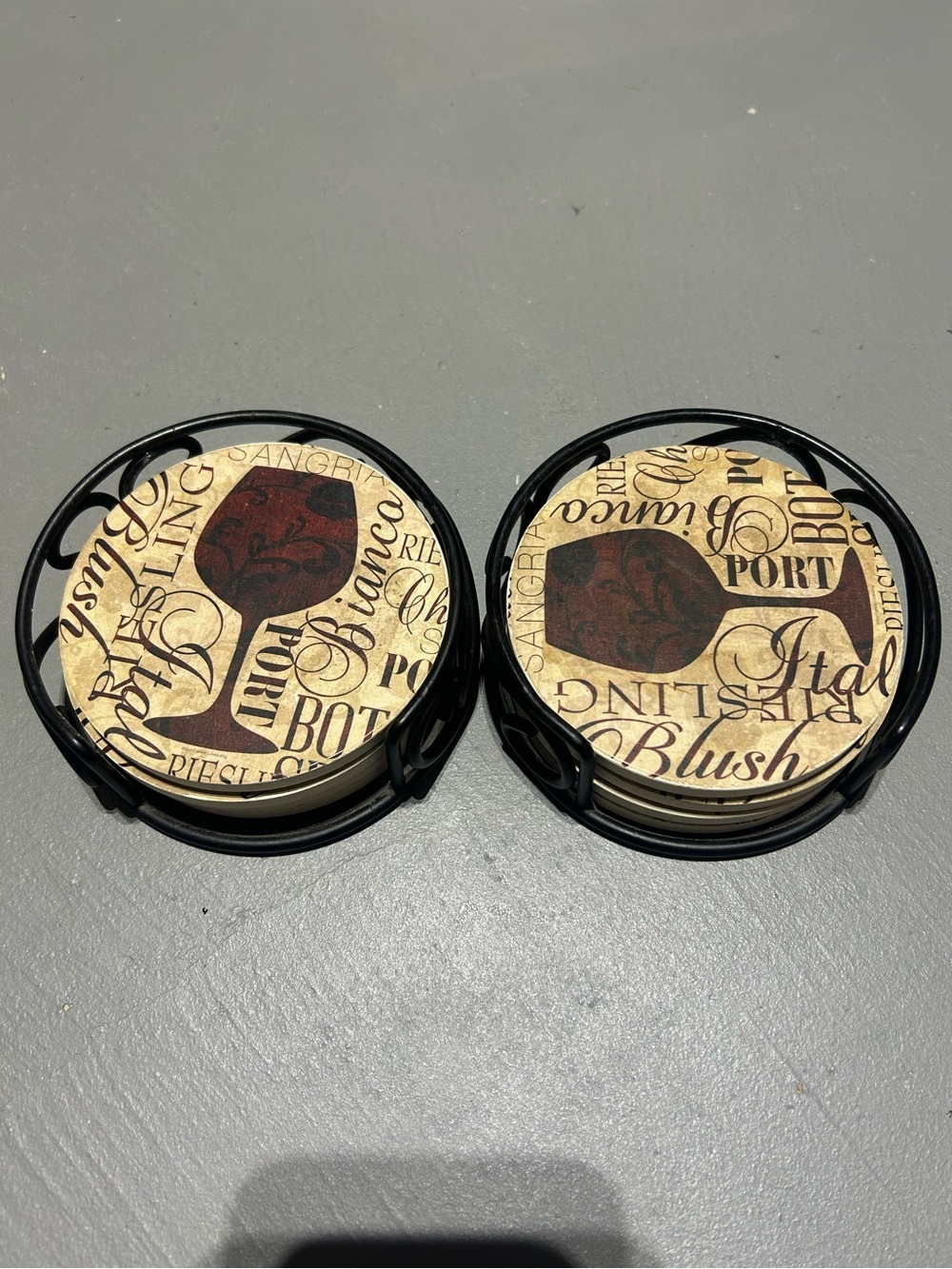 Ceramic Coasters with Tray Organizers